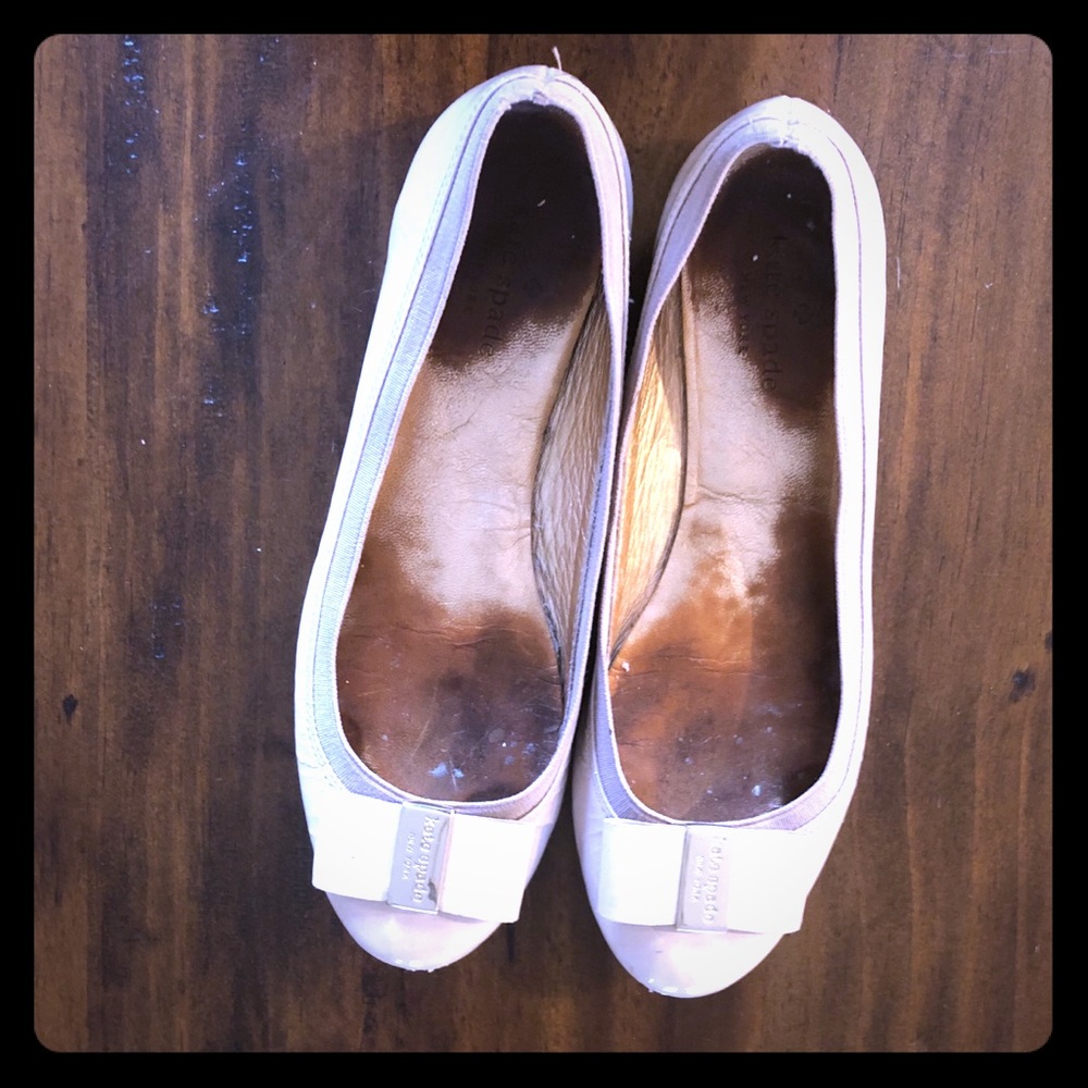 Kate Spade cream/peach flats